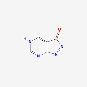 molecular formula C5H4N4O B12344128 5,7a-Dihydropyrazolo[3,4-d]pyrimidin-3-one 