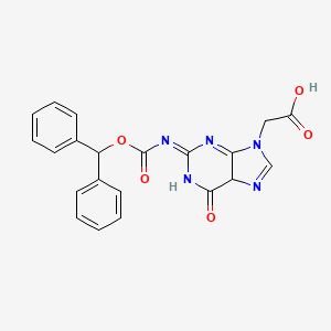 2-[(2E)-2-benzhydryloxycarbonylimino-6-oxo-5H-purin-9-yl]acetic acid