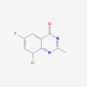 molecular formula C9H6BrFN2O B12344134 8-bromo-6-fluoro-2-methyl-8H-quinazolin-4-one 