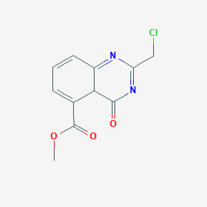 molecular formula C11H9ClN2O3 B12344147 methyl 2-(chloromethyl)-4-oxo-4aH-quinazoline-5-carboxylate 