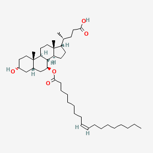 molecular formula C42H72O5 B1234417 Ursodeoxycholic acid 7-oleyl ester CAS No. 85572-47-0