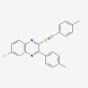 molecular formula C24H17ClN2 B12344180 6-Chloro-3-(p-tolyl)-2-(p-tolylethynyl)quinoxaline 