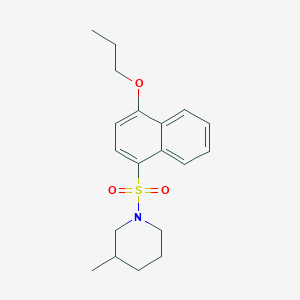 3-Methyl-1-[(4-propoxynaphthalen-1-yl)sulfonyl]piperidine