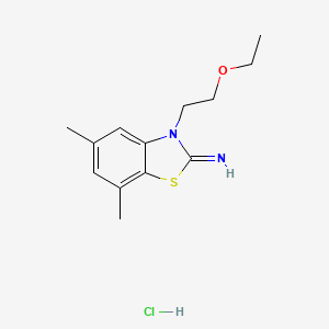 molecular formula C13H19ClN2OS B12344199 3-(2-Ethoxyethyl)-5,7-dimethyl-2,3-dihydro-1,3-benzothiazol-2-imine 