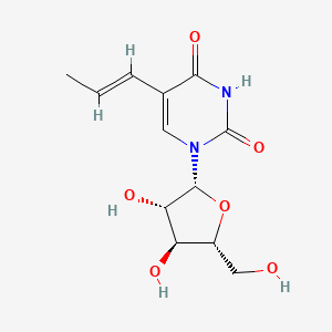 molecular formula C12H16N2O6 B1234421 1-Arabinofuranosyl-5-(1-propenyl)uracil CAS No. 74886-35-4