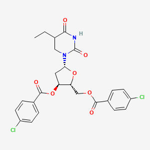 [(2R,3S,5R)-3-(4-chlorobenzoyl)oxy-5-(5-ethyl-2,4-dioxo-1,3-diazinan-1-yl)oxolan-2-yl]methyl 4-chlorobenzoate