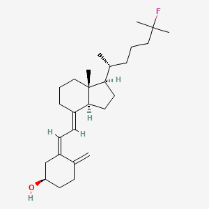 molecular formula C27H43FO B1234424 (1R,3Z)-3-[(2E)-2-[(1R,3aS,7aR)-1-[(2R)-6-fluoro-6-methylheptan-2-yl]-7a-methyl-2,3,3a,5,6,7-hexahydro-1H-inden-4-ylidene]ethylidene]-4-methylidenecyclohexan-1-ol CAS No. 63819-58-9