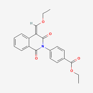 4-(4-Ethoxymethylene-1,3-dioxo-3,4-dihydro-1H-isoquinolin-2-yl)-benzoic acid ethyl ester