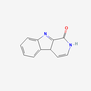 molecular formula C11H8N2O B12344273 2,4a-Dihydropyrido[3,4-b]indol-1-one 