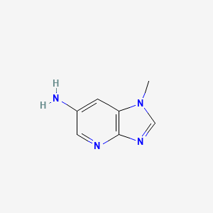 molecular formula C7H8N4 B12344287 1-Methyl-1H-imidazo[4,5-b]pyridin-6-amine 