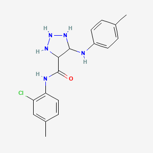 molecular formula C17H20ClN5O B12344317 N-(2-chloro-4-methylphenyl)-5-(4-methylanilino)triazolidine-4-carboxamide 