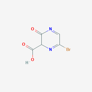 molecular formula C5H3BrN2O3 B12344354 6-bromo-3-oxo-2H-pyrazine-2-carboxylic acid 