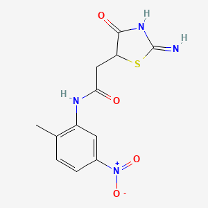 2-(2-imino-4-oxo-1,3-thiazolidin-5-yl)-N-(2-methyl-5-nitrophenyl)acetamide