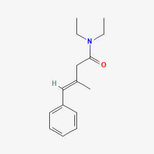 molecular formula C15H21NO B1234438 N,N-Diethyl-3-methyl-4-phenyl-3-butenamide CAS No. 58458-55-2
