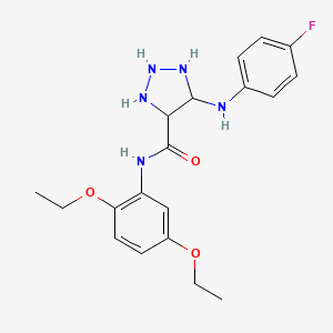 N-(2,5-diethoxyphenyl)-5-(4-fluoroanilino)triazolidine-4-carboxamide