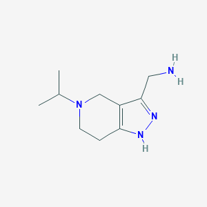 molecular formula C10H18N4 B12344404 [(5-isopropyl-4,5,6,7-tetrahydro-1H-pyrazolo[4,3-c]pyridin-3-yl)methyl]amine oxalate 