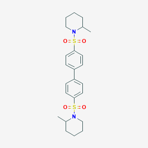 molecular formula C24H32N2O4S2 B12344413 2-Methyl-1-({4'-[(2-methylpiperidin-1-yl)sulfonyl]-[1,1'-biphenyl]-4-yl}sulfonyl)piperidine 