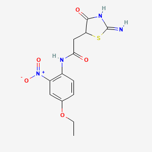 N-(4-ethoxy-2-nitrophenyl)-2-(2-imino-4-oxo-1,3-thiazolidin-5-yl)acetamide