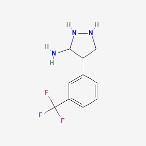 4-[3-(Trifluoromethyl)phenyl]pyrazolidin-3-amine