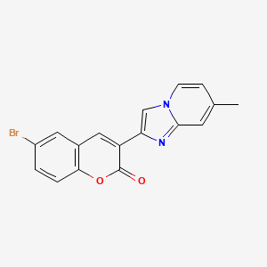 molecular formula C17H11BrN2O2 B12344438 6-Bromo-3-(7-methylimidazo[1,2-a]pyridin-2-yl)chromen-2-one 