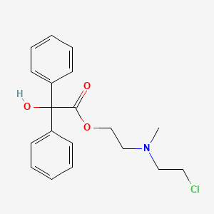 molecular formula C19H22ClNO3 B1234444 Benzilylcholine mustard CAS No. 5746-42-9