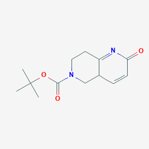 molecular formula C13H18N2O3 B12344440 Tert-butyl 2-oxo-4a,5,7,8-tetrahydro-1,6-naphthyridine-6-carboxylate 