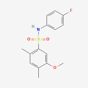 N-(4-fluorophenyl)-5-methoxy-2,4-dimethylbenzene-1-sulfonamide