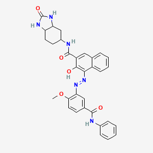 2-Naphthalenecarboxamide,N-(2,3-dihydro-2-oxo-1H-benzimidazol-5-yl)-3-hydroxy-4-[[2-methoxy-5-[(phenylamino)carbonyl]phenyl]azo]-