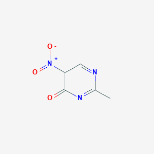 molecular formula C5H5N3O3 B12344459 2-methyl-5-nitro-5H-pyrimidin-4-one 