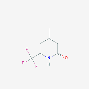 molecular formula C7H10F3NO B12344484 4-Methyl-6-(trifluoromethyl)piperidin-2-one 