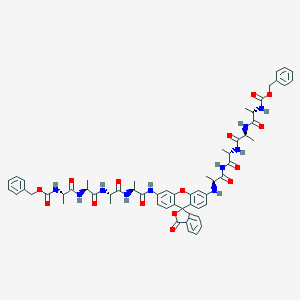 molecular formula C60H66N10O15 B123445 (Cbz-ala4)2-罗丹明 CAS No. 149695-85-2