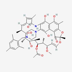 molecular formula C51H67N3O12 B1234450 3-(((2,4,6-Trimethylphenyl)methyl)piperazinyl)rifamycin SV 