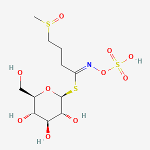 molecular formula C11H21NO10S3 B1234451 omega-[(甲基亚磺酰基)烷基]硫代葡萄糖酸 