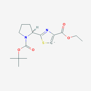 ethyl 2-[(2S)-1-[(2-methylpropan-2-yl)oxycarbonyl]pyrrolidin-2-yl]-5H-1,3-thiazol-5-ide-4-carboxylate