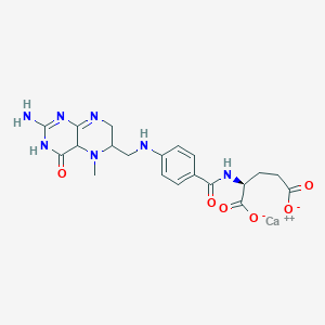 calcium;(2S)-2-[[4-[(2-amino-5-methyl-4-oxo-3,4a,6,7-tetrahydropteridin-6-yl)methylamino]benzoyl]amino]pentanedioate