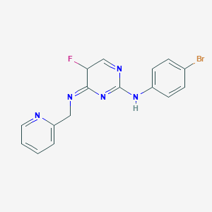 N-(4-bromophenyl)-5-fluoro-4-(pyridin-2-ylmethylimino)-5H-pyrimidin-2-amine