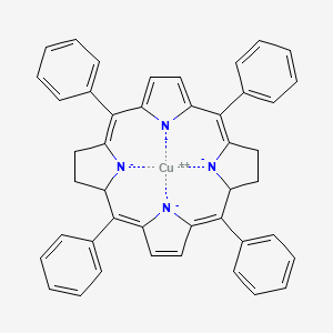 molecular formula C44H34CuN4-2 B12344572 copper;(4Z,10Z,15Z,19Z)-5,10,15,20-tetraphenyl-1,2,3,12,13,14-hexahydroporphyrin-21,22,23,24-tetraide 