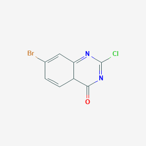 molecular formula C8H4BrClN2O B12344589 7-bromo-2-chloro-4aH-quinazolin-4-one 