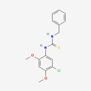 molecular formula C16H17ClN2O2S B1234459 1-(5-氯-2,4-二甲氧基苯基)-3-(苯甲基)硫脲 