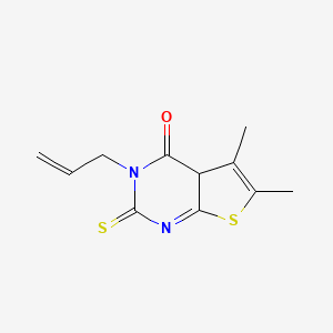 5,6-dimethyl-3-prop-2-enyl-2-sulfanylidene-4aH-thieno[2,3-d]pyrimidin-4-one