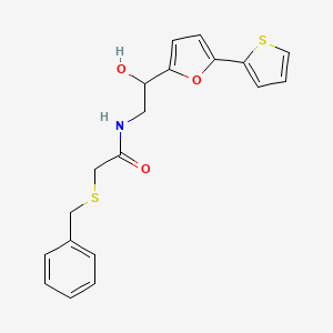 2-(benzylsulfanyl)-N-{2-hydroxy-2-[5-(thiophen-2-yl)furan-2-yl]ethyl}acetamide