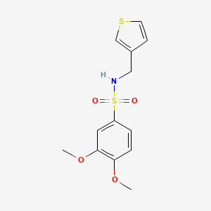 molecular formula C13H15NO4S2 B12344743 3,4-dimethoxy-N-(thiophen-3-ylmethyl)benzenesulfonamide 