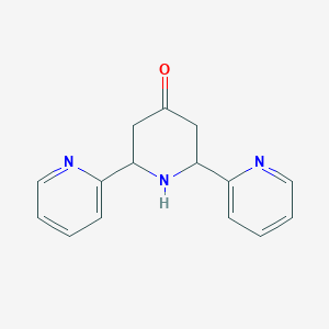 molecular formula C15H15N3O B12344759 2,6-dipyridin-2-ylpiperidin-4-one 