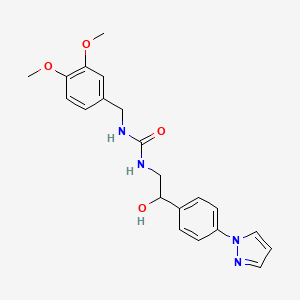 1-[(3,4-dimethoxyphenyl)methyl]-3-{2-hydroxy-2-[4-(1H-pyrazol-1-yl)phenyl]ethyl}urea