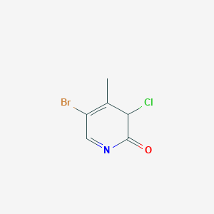 molecular formula C6H5BrClNO B12344799 5-bromo-3-chloro-4-methyl-3H-pyridin-2-one 