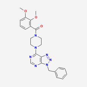 molecular formula C24H25N7O3 B12344838 (4-(3-benzyl-3H-[1,2,3]triazolo[4,5-d]pyrimidin-7-yl)piperazin-1-yl)(2,3-dimethoxyphenyl)methanone 