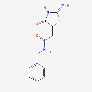 N-benzyl-2-(2-imino-4-oxo-1,3-thiazolidin-5-yl)acetamide