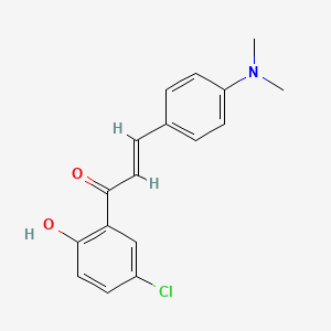 molecular formula C17H16ClNO2 B1234488 (E)-1-(5-chloro-2-hydroxyphenyl)-3-[4-(dimethylamino)phenyl]prop-2-en-1-one CAS No. 15934-77-7