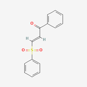 molecular formula C15H12O3S B1234489 1-苯基-3-(苯基磺酰基)-2-丙烯-1-酮 