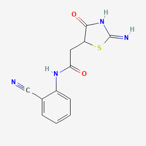 N-(2-cyanophenyl)-2-(2-imino-4-oxo-1,3-thiazolidin-5-yl)acetamide